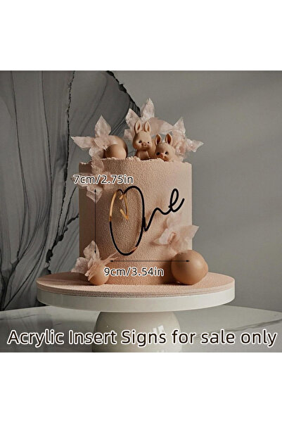 Choice51 1PC E1 Acrylic Boy Girl Baby One Happy Birthday Cake Toppers Gold Ba...