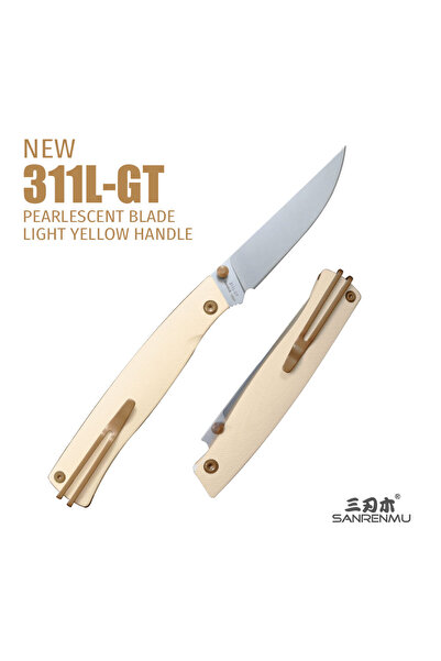 Choice3 سكين سانرينمو 311L-GT (جديد) القابل للطي، شفرة 12C27، للتخييم والأنشط...