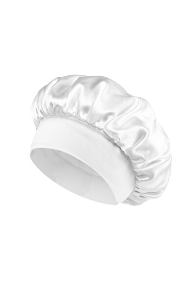 Choice12 White 1pcs Soft Silk Satin Lined Bonnet Large Satin Hair Bonnet Hous...