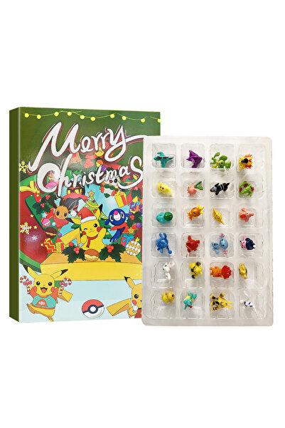 Choice4 4 تقويم مجيء بوكيمون، صندوق هدايا عيد الميلاد، هدية هالوين، مجسم بيكا...