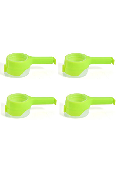 Choice11 مشابك حقيبة خضراء - 4 قطع لتخزين الطعام، مشابك إغلاق مع فوهات صب، مش...