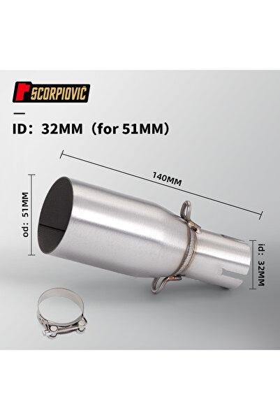 Choice5 32MM Motorcycle intermediate connecting pipe, improved muffler, unive...