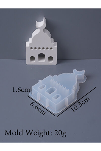 Choice3 قالب سيليكون ثلاثي الأبعاد على شكل مسجد، قالب زينة جصية مجوفة للمنازل...