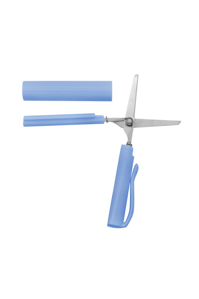 choice2 Blue 1pc Compact Stainless Steel Mini Folding Scissors Portable Creat...