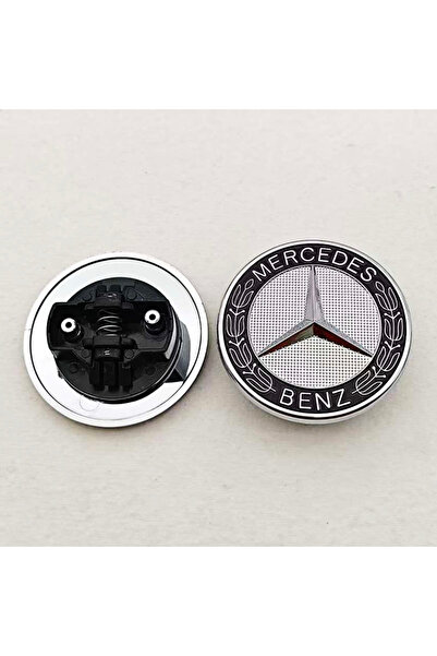 Choice5 شعار نجمة أمامية للسيارة من قماش القمح الأسود، مقاس 57 مم، مناسب لسيا...