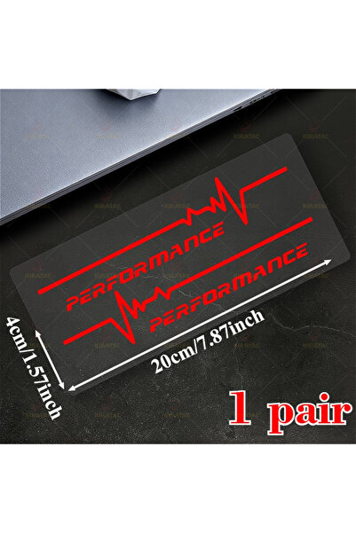 Choice1 ملصق دراجة نارية أحمر مقاوم للماء من نوع PFM، مقاس 20×4 سم، مزود بمؤش...