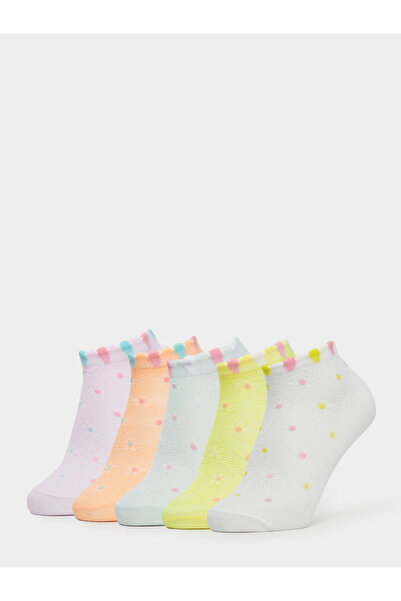 Styli Pack of 5 - Girls Multi-Color Ankle Socks