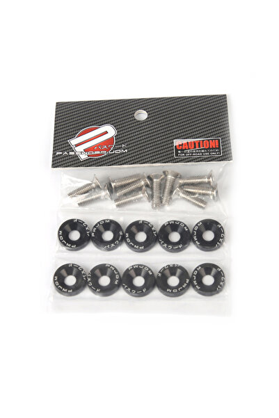 Choice6 مجموعة من 10 قطع من براغي التثبيت السداسية السوداء المصنوعة من الألوم...