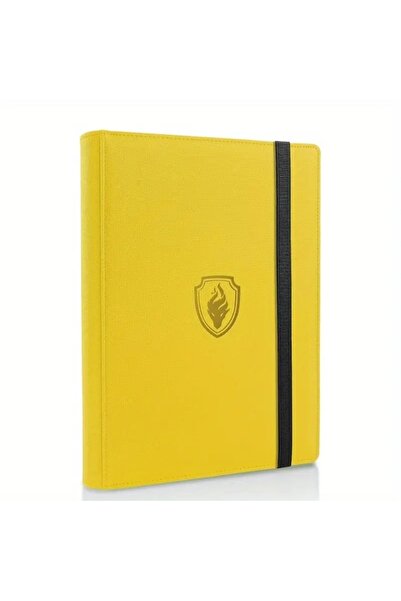 Choice7 YELLOW 9 Pocket Card Binder, 360 Trading Card Holder Book, Premium PU...