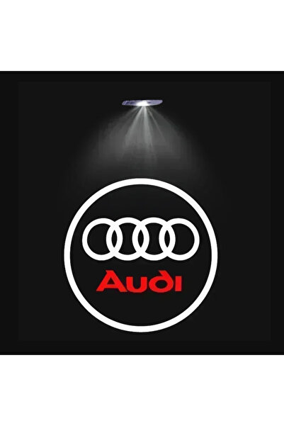 Choice27 قطعتان لسيارة أودي ذات البابين مع مصباح بروجكتور LED دائري بشعار ترح...