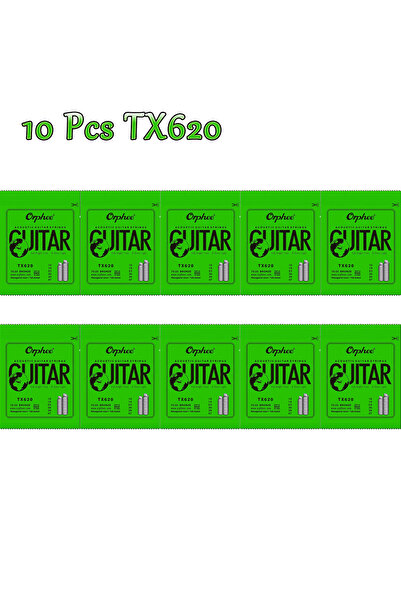 Choice4 مجموعة من 10 أوتار جيتار صوتي من سلسلة TX620 (10/50) من أورفي، ذات قل...