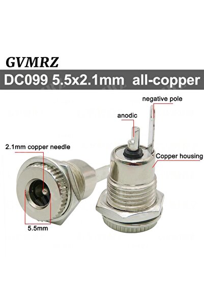 Choice10 5PCS Type4 5PCS DC-099 5.5x2.1mm/5.5mm x 2.5mm Metal DC Power Male P...