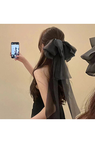 Choice1 مشبك شعر أسود فاخر مزين بفيونكة على شكل فيونكة، مشبك شعر ربيعي أنيق، ...