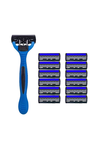 Choice5 ماكينة حلاقة جديدة للرجال، بمقبض واحد و12 شفرة، بثلاث طبقات من الفولا...