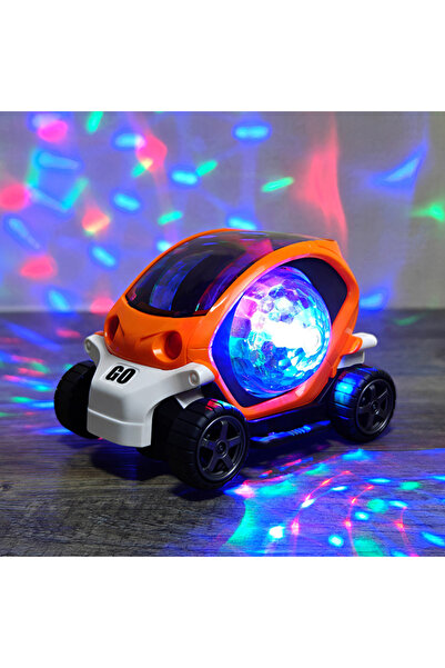 Choice1 Orange 1PCS Children's Electric Toy Car Flashing Music Omnidirectiona...