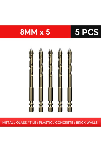 Choice 8mmX5 Overlord Drill Tile Bit High Hardness Glass Four Edge Drilling D...