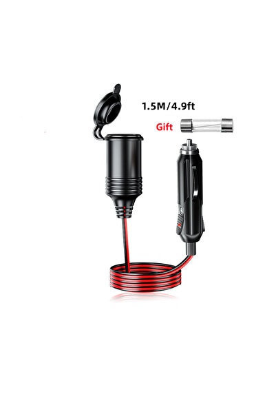 Choice6 كابل تمديد ولاعة سجائر السيارة EC-16AWG-5FT، من القابس الداخلي إلى كا...