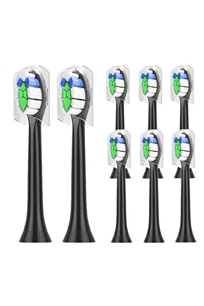 Choice4 ٨ قطع من رؤوس فرشاة الأسنان السوداء البديلة، ٤/٨/١٢/١٦ قطعة، متوافقة ...