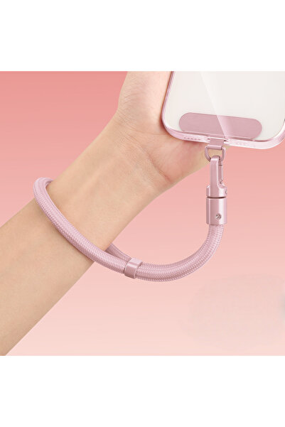 choice2 حبل تعليق هاتف محمول وردي اللون قابل للتعديل، قطعة واحدة، مزود بحزام ...