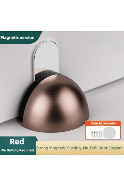 Choice4 سدادة باب مغناطيسية حمراء من الفولاذ المقاوم للصدأ، ملصق لاصق مخفي لل...