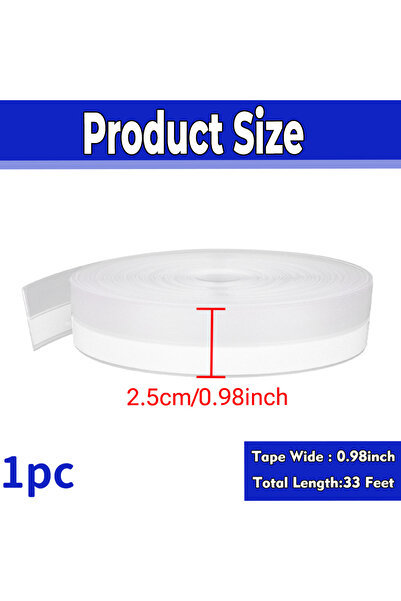 Choice3 شريط سيليكون مانع للتسرب 25 مم × 10 م، شريط عازل لتسرب الهواء السفلي،...