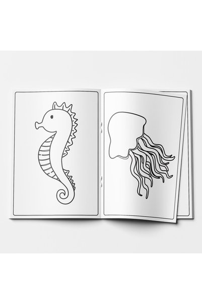 STAAU Çocuk My First Coloring Book Set of 2 - under the Sea / Dinosaurs
