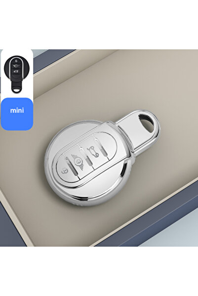 Choice1 Silver Edge MN White Soft TPU Car Key Case Cover Protection Shell for...