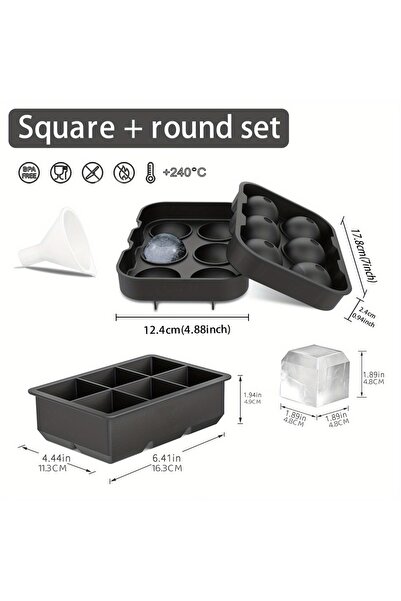 choice2 Round A Square Diamond Rose Gun ETC. Shaped Ice Cube Mold Food Grade ...