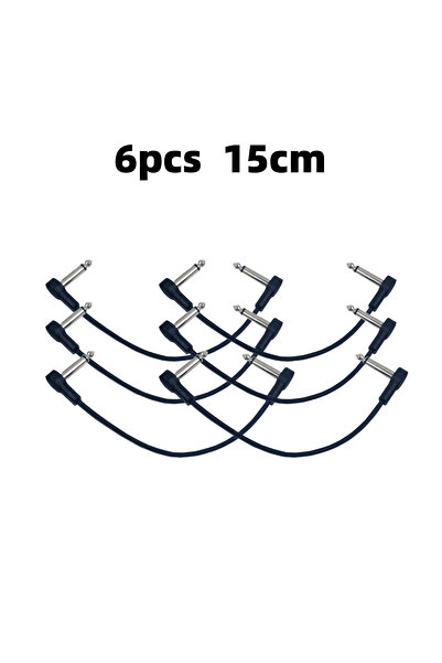 Choice 15cm 6pcs Miwayer Anti-Noise Electric Guitar Pedal Audio Cable 1/4 Rig...