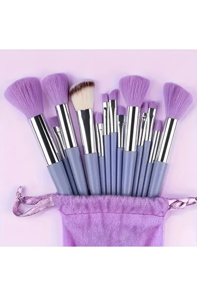 Choice1 black 13 PCS Purple Makeup Brush Set with Blender Sponge & Powder Puf...