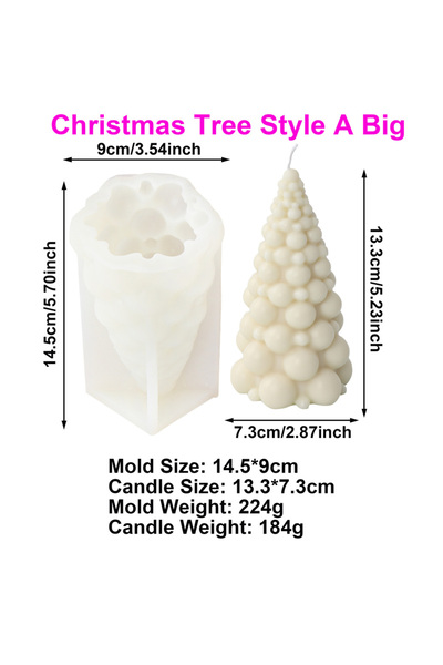 Choice3 شجرة عيد الميلاد، قالب سيليكون ثلاثي الأبعاد كبير، شجرة عيد الميلاد، ...