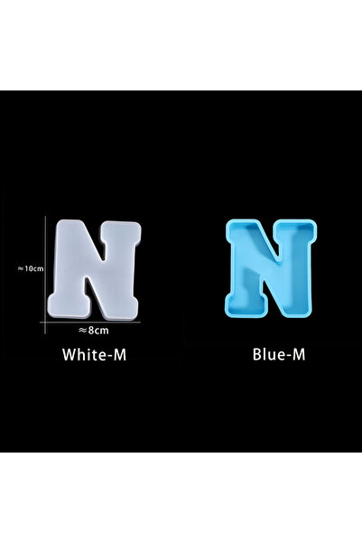 Choice25 قوالب سيليكون بيضاء بثلاثة أحجام لأحرف الأبجدية الإنجليزية من الألف ...