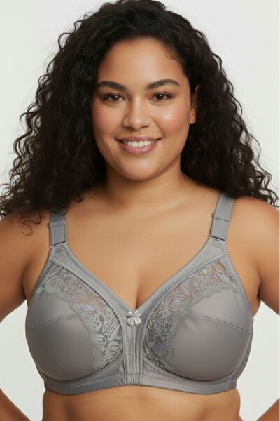 Brashop Γκρι Σουτιέν Μεγάλου Μεγέθους που Συγκρατεί και Μειώνει το ένθετο, Χω...