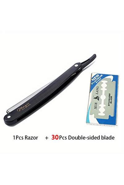 choice2 ماكينة حلاقة يدوية كلاسيكية للرجال، سوداء اللون، ذات 30 شفرة، موديل w...