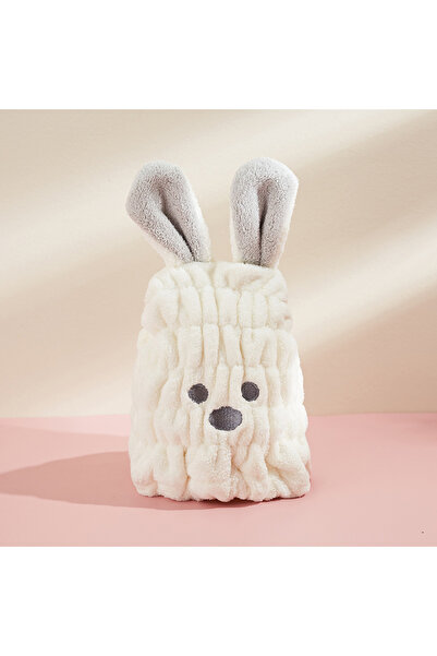Choice Beige 1 ultra-fine fiber cartoon rabbit ear children's dry hair cap, p...