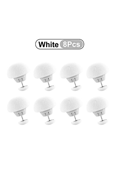 Choice3 أبيض - 8 قطع، مشابك تثبيت ملاءات السرير واللحاف، زر واحد، مشابك تثبيت...