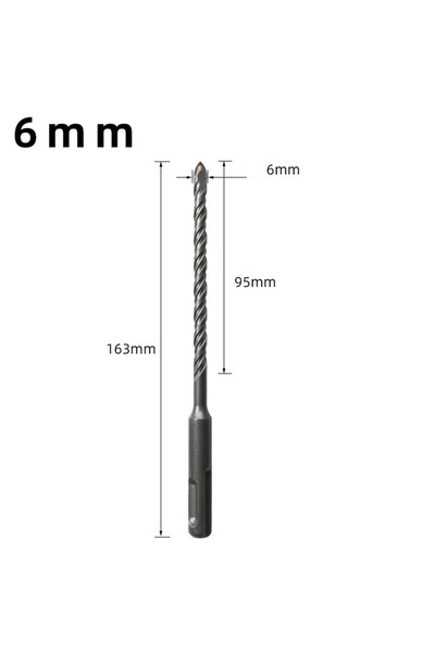 Choice4 مثقاب بلاط بورسلين SDS PLUS ذو ساق من الكربيد، مقاس 6 × 160 مم، مناسب...