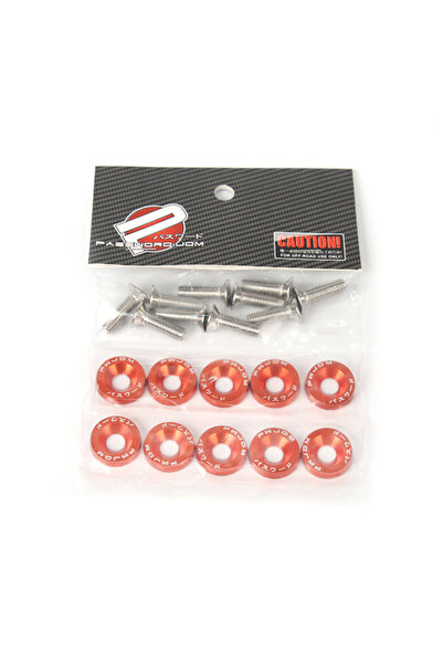 Choice8 مجموعة من 10 قطع من براغي التثبيت السداسية البرتقالية M6 المصنوعة من ...