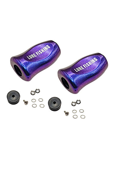 Choice5 مقبض بكرة صيد أزرق بنفسجي (زوج واحد) متوافق مع دايوا، إس إل بي وركس، ...