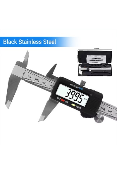 Choice ميكرومتر رقمي عالي الدقة من الفولاذ الأسود، 0.01 مم، بطول 150 مم، مصنو...