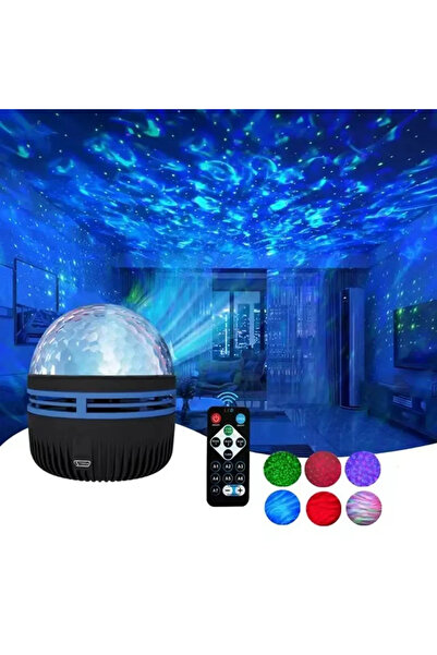 Choice5 Water Ripple LED Starry Night Light Remote Control Rotating Aurora Pr...