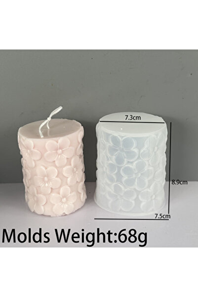 Choice5 04 Flower Butterfly Columnar Silicone Candle Mold DIY Waves Soap Resi...