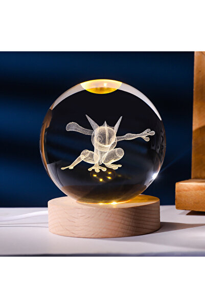 Choice18 Greninja Pokemon 6cm 3D Crystal Ball Gengar Pikachu Rayquaza Planet ...