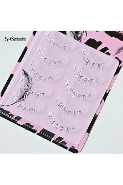 Choice7 رموش صناعية سفلية شفافة مصنوعة يدويًا، مقاس 5-6 مم، طولها 33 سم، طوله...