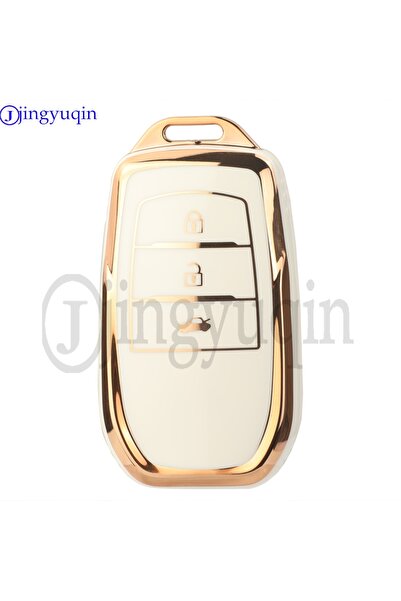 Choice8 غطاء مفتاح سيارة أبيض بثلاثة أزرار من مادة TPU من جينغيوكين، مناسب لس...