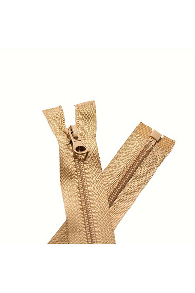 Choice28 50 سم، 5# كاكي - 5 قطع، 5 قطع، 5# نايلون، سحاب مفتوح من الخلف، ملابس...