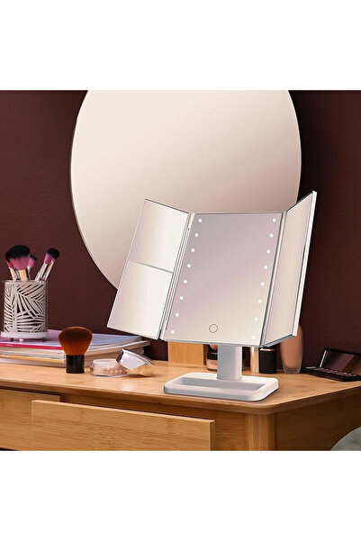 Generic مرآة مكياج أريا البصرية بتقنية LED - 18 × 11.6 × 29.5 سم