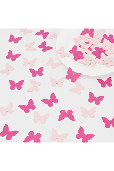 choice2 100 قطعة من قصاصات ورقية على شكل فراشات، لون وردي فاتح وأحمر وردي، قص...