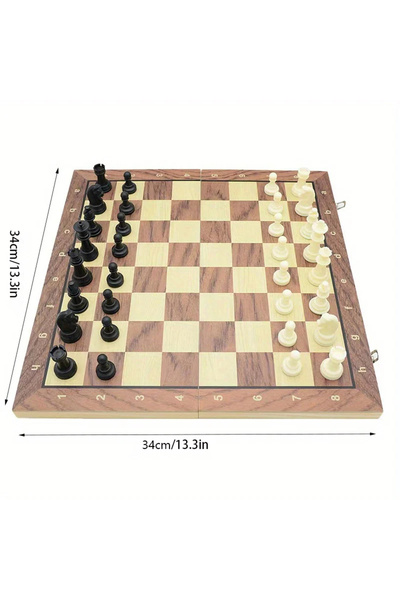 choice2 Yellow Chess Magnetic folding Chess Set Solid Wooden Chess Baord Chil...