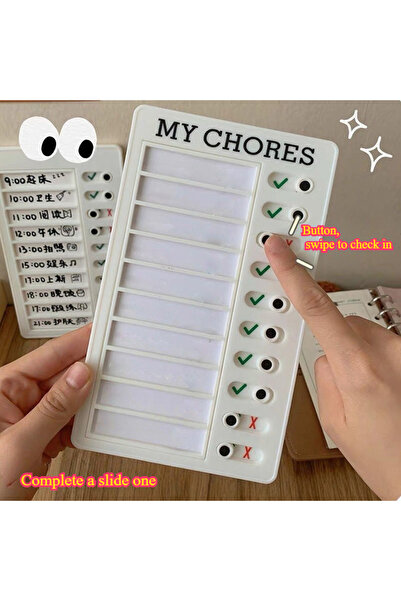 choice2 لوحة مهام للأطفال (قطعة واحدة)، قائمة مهام منزلقة لروتين الأطفال اليو...